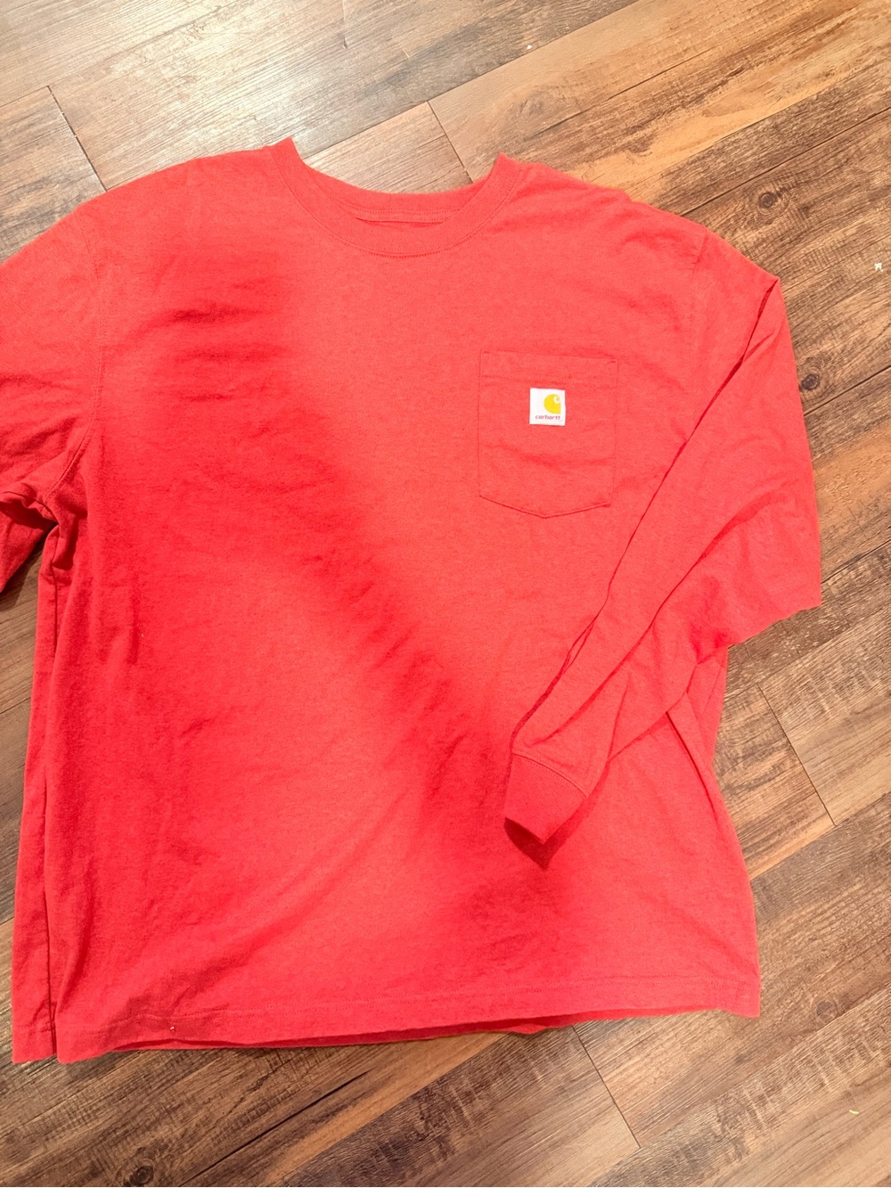 Carhartt Red Long Sleeve Pocket Tee